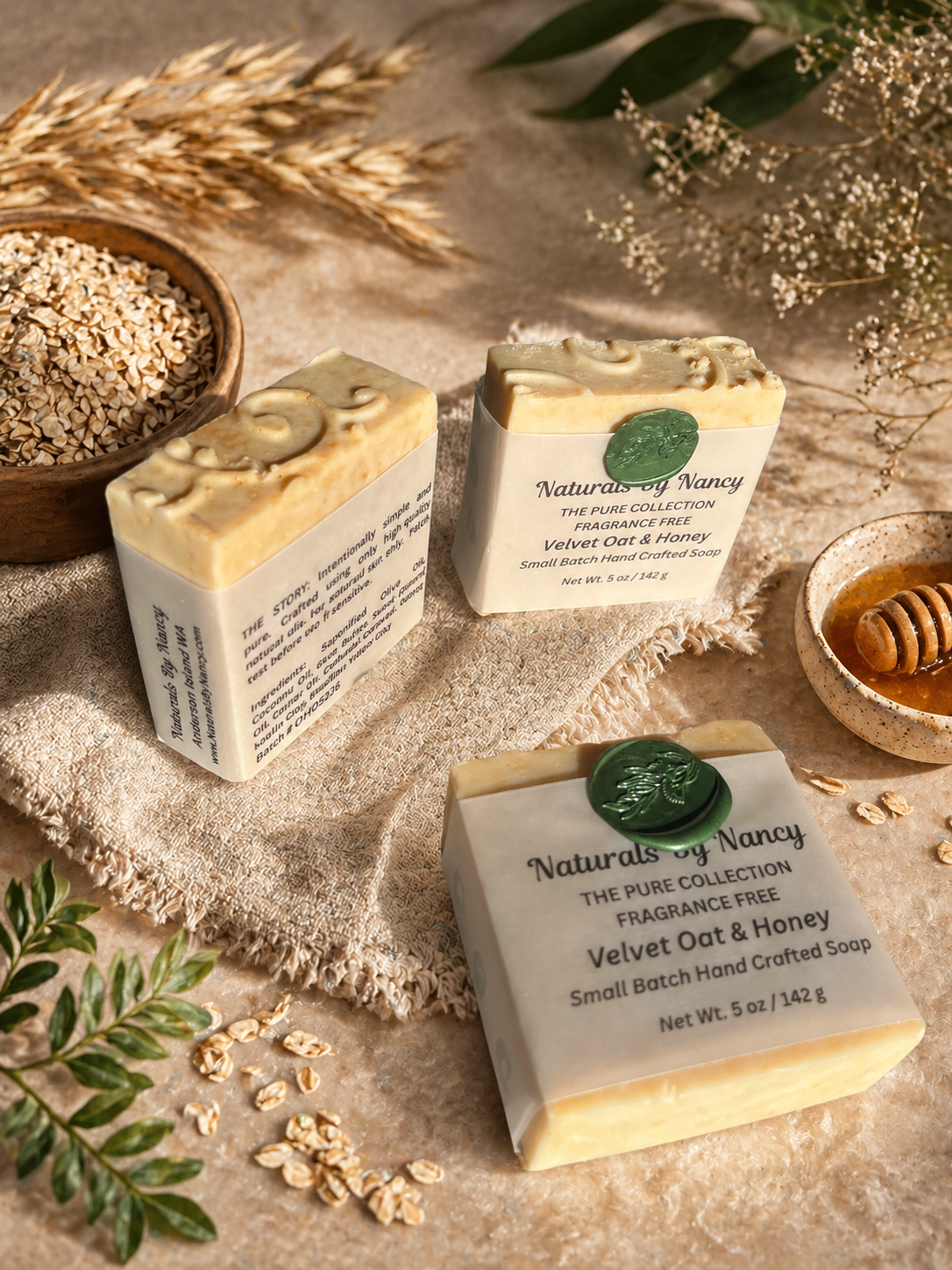 Fragrance Free Velvet Oat & Honey Soap Bar